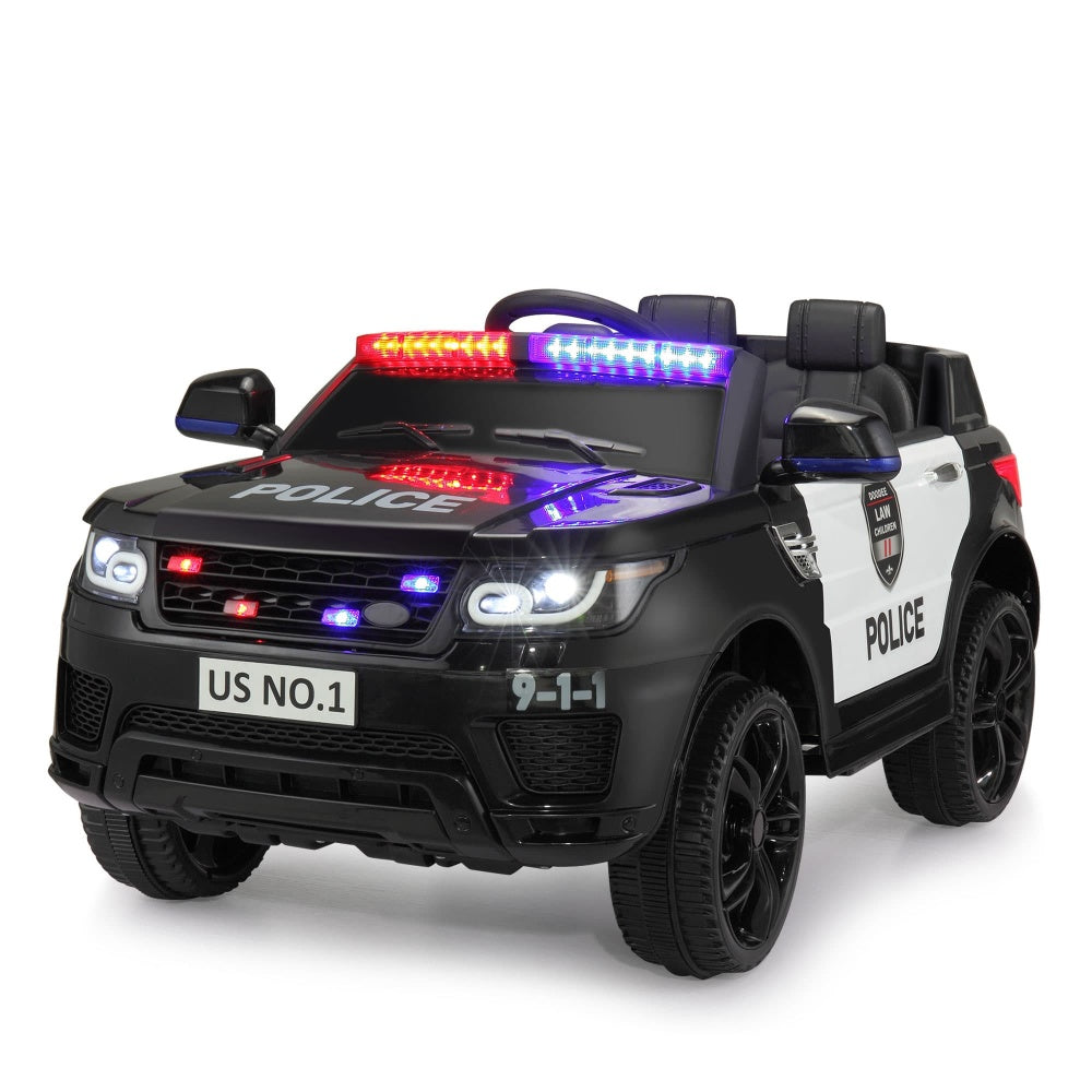 TOBBI 12V Electric Kids Ride On Toy Police Car