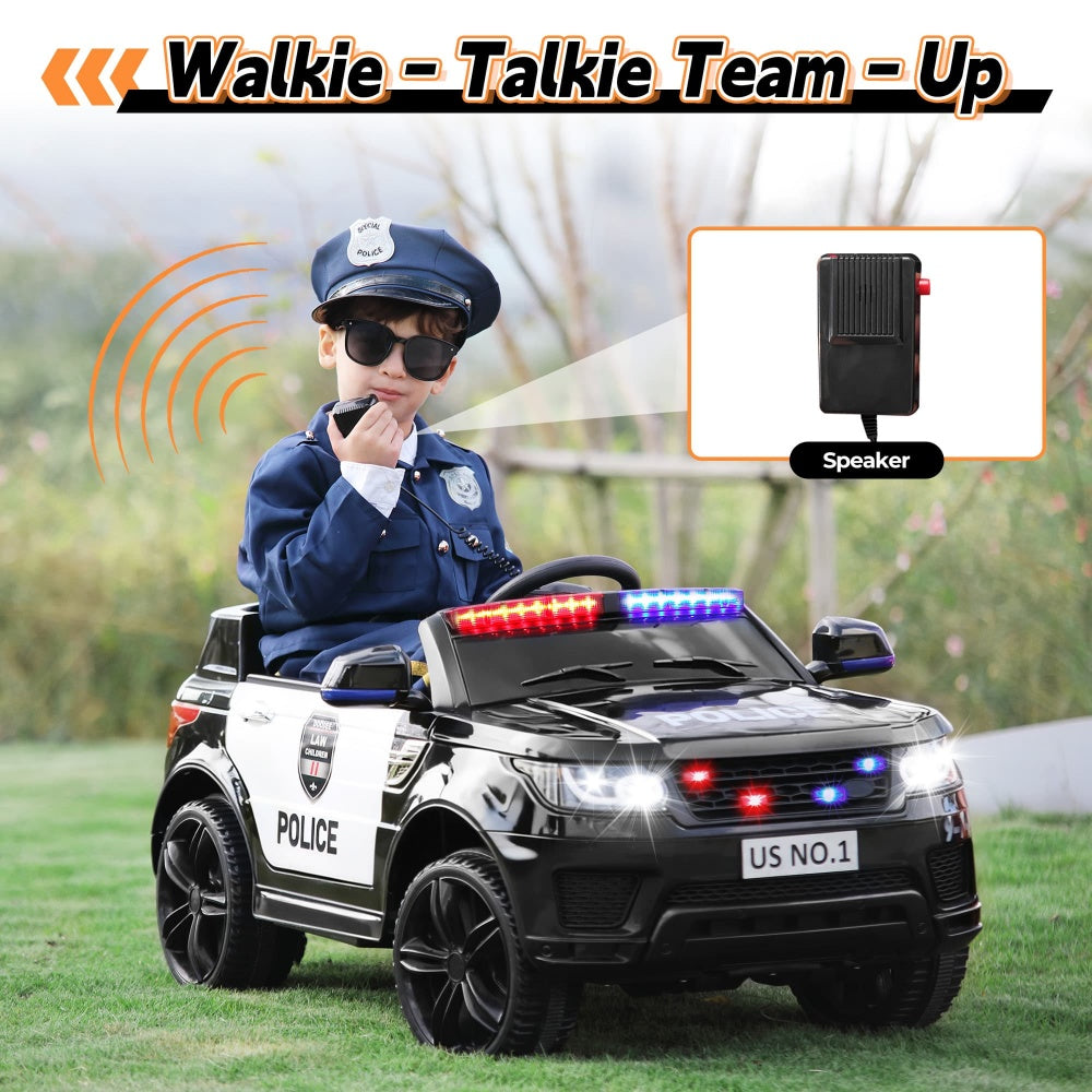 TOBBI 12V Electric Kids Ride On Toy Police Car - LittleLullabyLoft