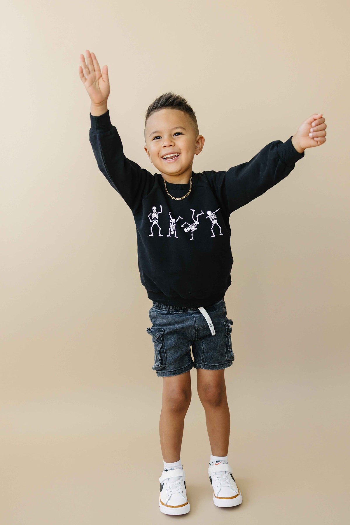 Organic Cotton Dancing Skeletons Crewneck Sweatshirt