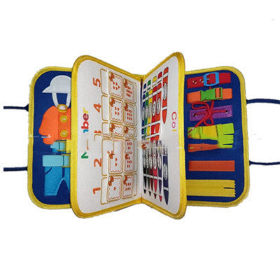 Children's Busy Board Dressing and Buttoning Learning Book Toy