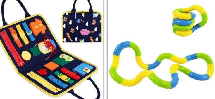 Children's Busy Board Dressing and Buttoning Learning Book Toy