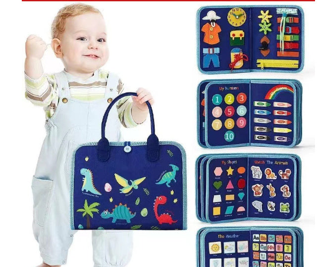 Children's Busy Board Dressing and Buttoning Learning Book Toy