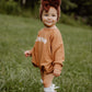 Pumpkin Sweatshirt or Sweatshirt Romper - Cream or Orange