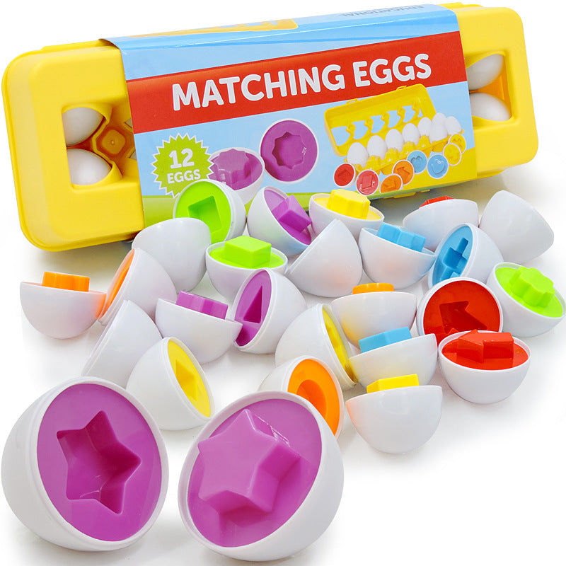 Baby Learning Educational Toy Smart Egg Toy Games Shape Matching Sorters Toys Montessori Eggs Toys For Kids Children - LittleLullabyLoft
