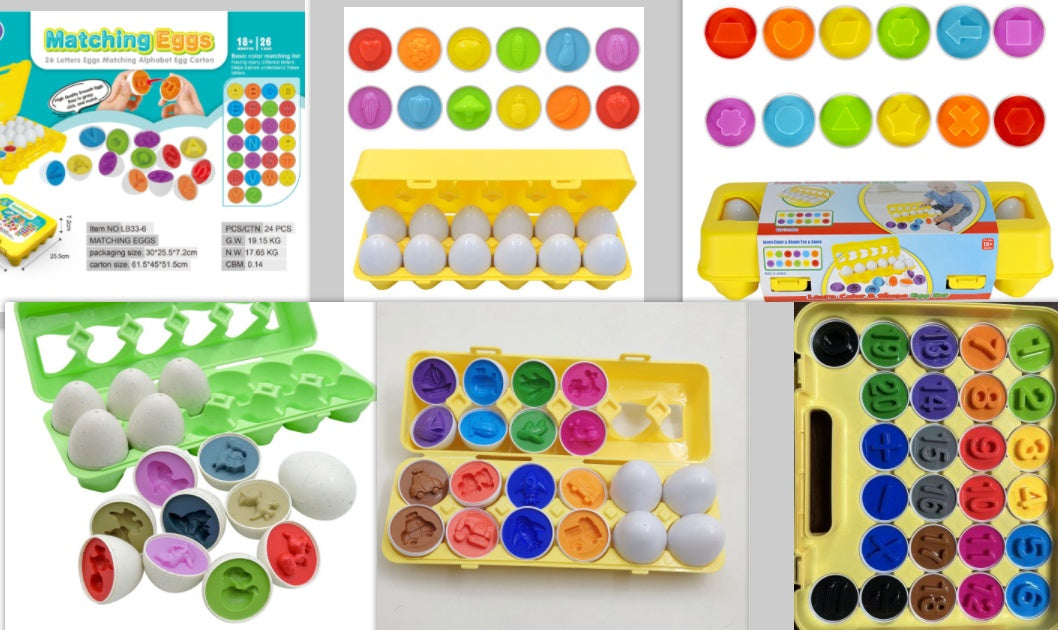 Baby Learning Educational Toy Smart Egg Toy Games Shape Matching Sorters Toys Montessori Eggs Toys For Kids Children - LittleLullabyLoft