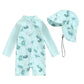 Baby Long-sleeved Onesie Swimsuit With Sun Protection for Boys And Girls - LittleLullabyLoft