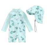 Baby Long-sleeved Onesie Swimsuit With Sun Protection for Boys And Girls - LittleLullabyLoft