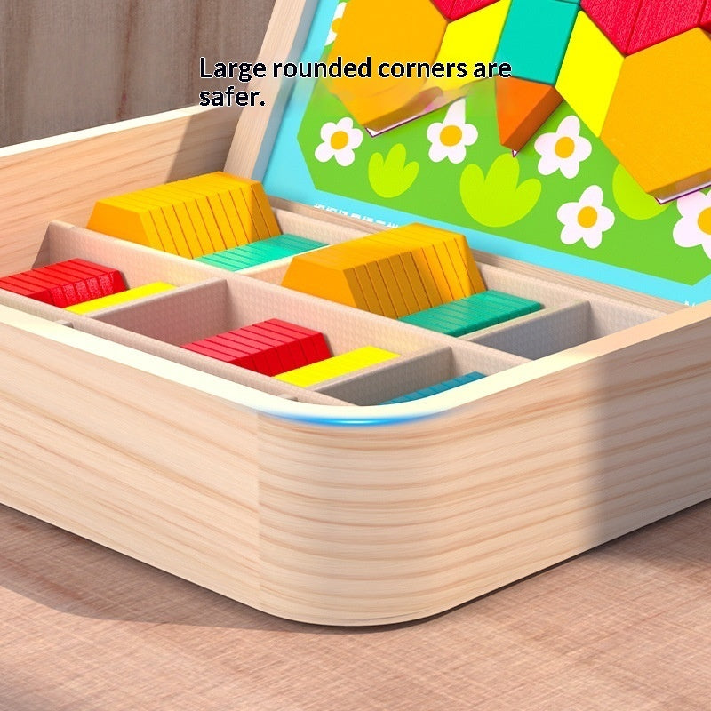 Children's Magnetic Geometric Tangram Puzzle Blocks Educational Toy