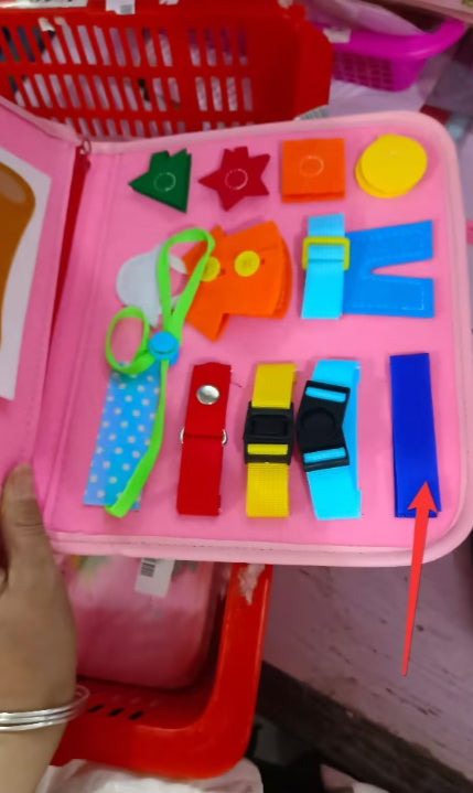 Children's Busy Board Dressing and Buttoning Learning Book Toy