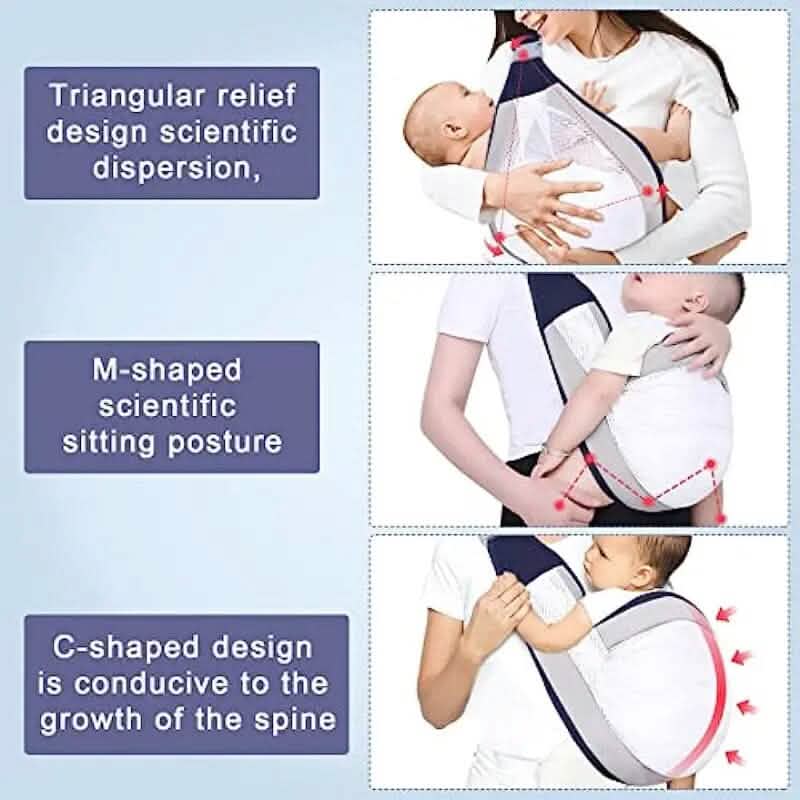 3D Mesh Baby Sling Carrier Breathable Infant Wrap