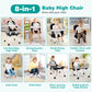 6-in-1 Convertible Baby High Chair with Removable Tray - LittleLullabyLoft