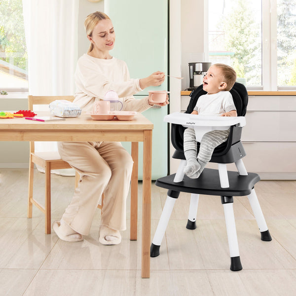 6-in-1 Convertible Baby High Chair with Removable Tray