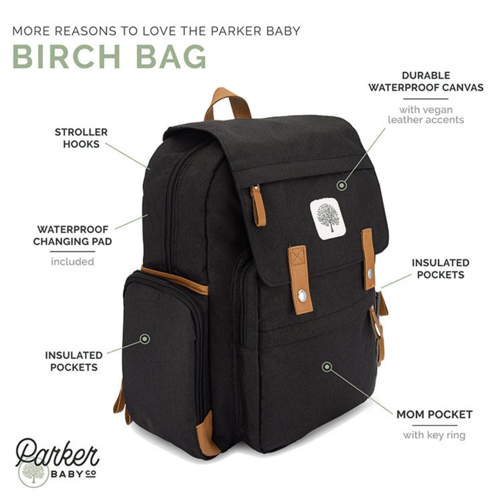 Birch Diaper Backpack Spacious Baby Travel Organizer Bag
