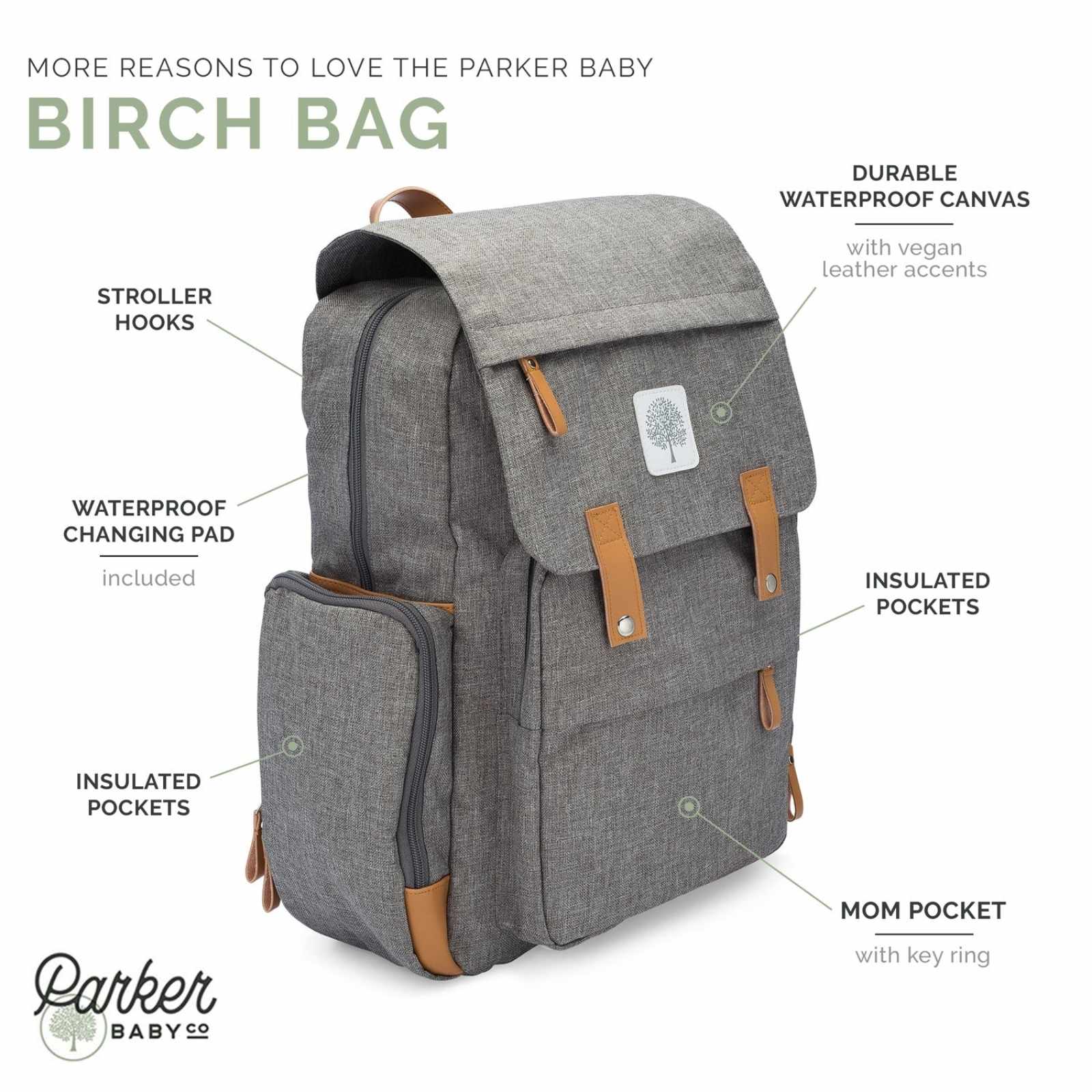Birch Diaper Backpack Spacious Baby Travel Organizer Bag