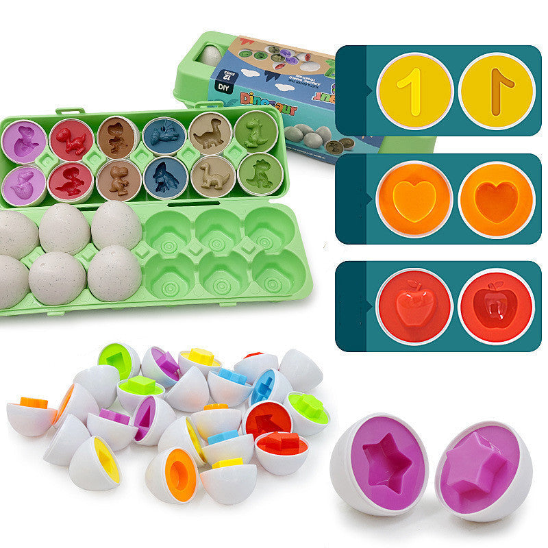 Baby Learning Educational Toy Smart Egg Toy Games Shape Matching Sorters Toys Montessori Eggs Toys For Kids Children - LittleLullabyLoft
