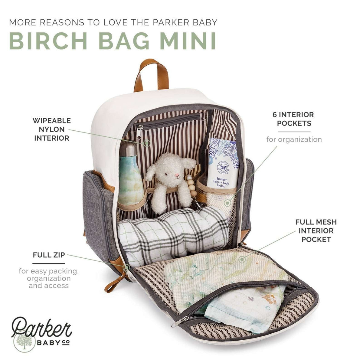 Birch Bag Mini - Diaper Backpack - LittleLullabyLoft