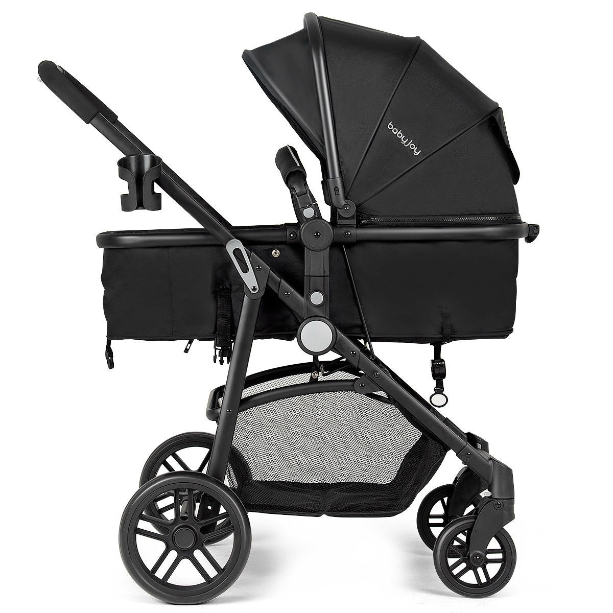 2-in-1 Foldable Pushchair Newborn Infant Baby Stroller