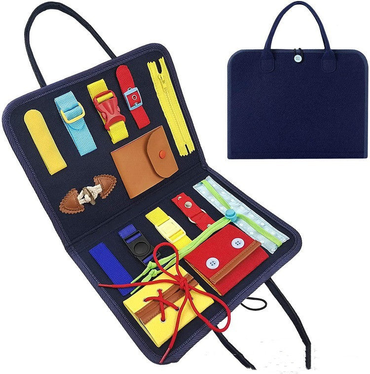 Children's Busy Board Dressing and Buttoning Learning Book Toy