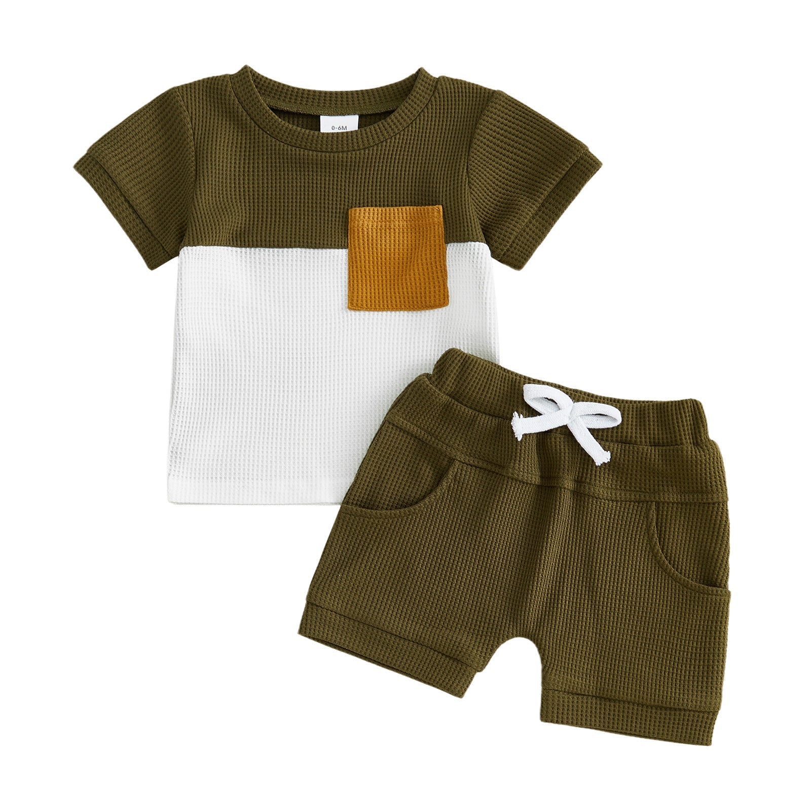 Summer Baby Toddler Solid Top and Shorts Set