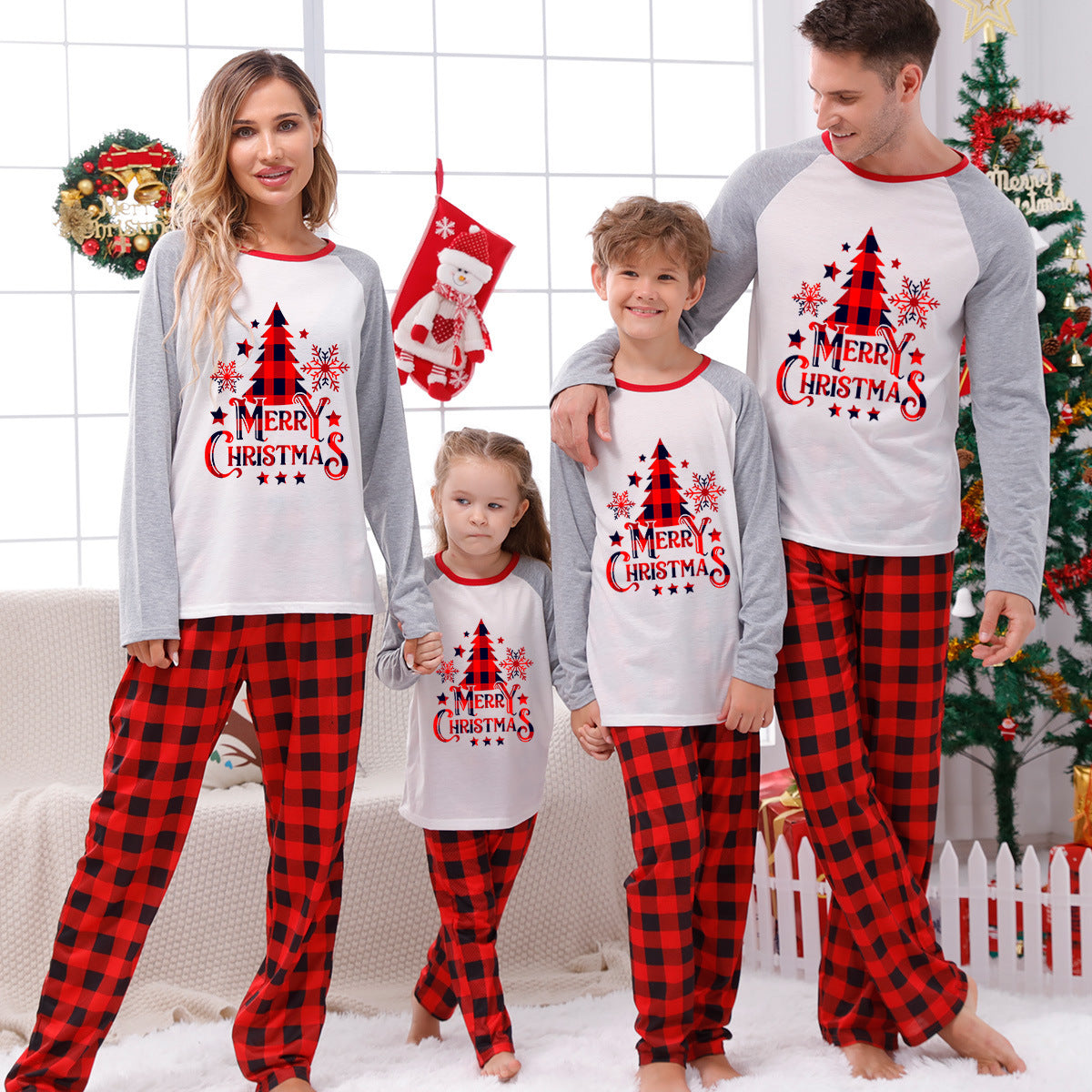 European And American Parent-child Homewear Clothes Christmas Homewear Parent-child Suit - LittleLullabyLoft