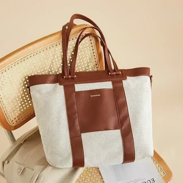 Canvas Tote Diaper Bag Spacious Baby Travel Organizer