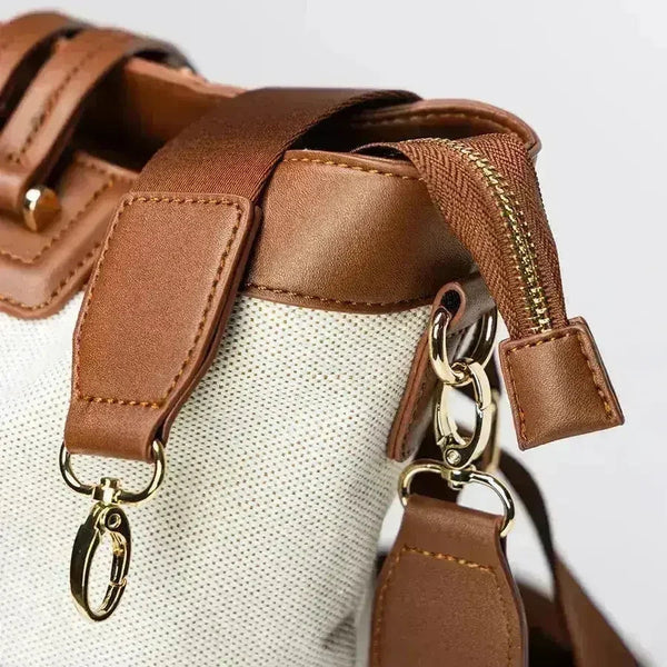 Canvas Tote Diaper Bag Spacious Baby Travel Organizer