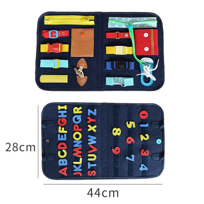 Children's Busy Board Dressing and Buttoning Learning Book Toy