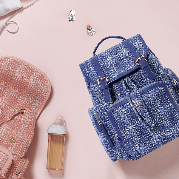 Waterproof Tweed Diaper Bag Backpack for Travel