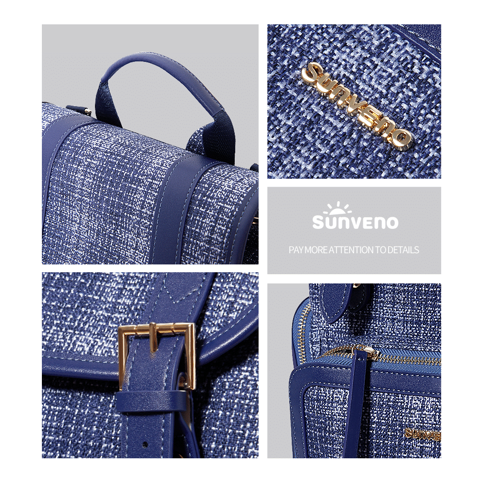 Waterproof Tweed Diaper Bag Backpack for Travel