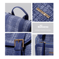 Waterproof Tweed Diaper Bag Backpack for Travel - LittleLullabyLoft