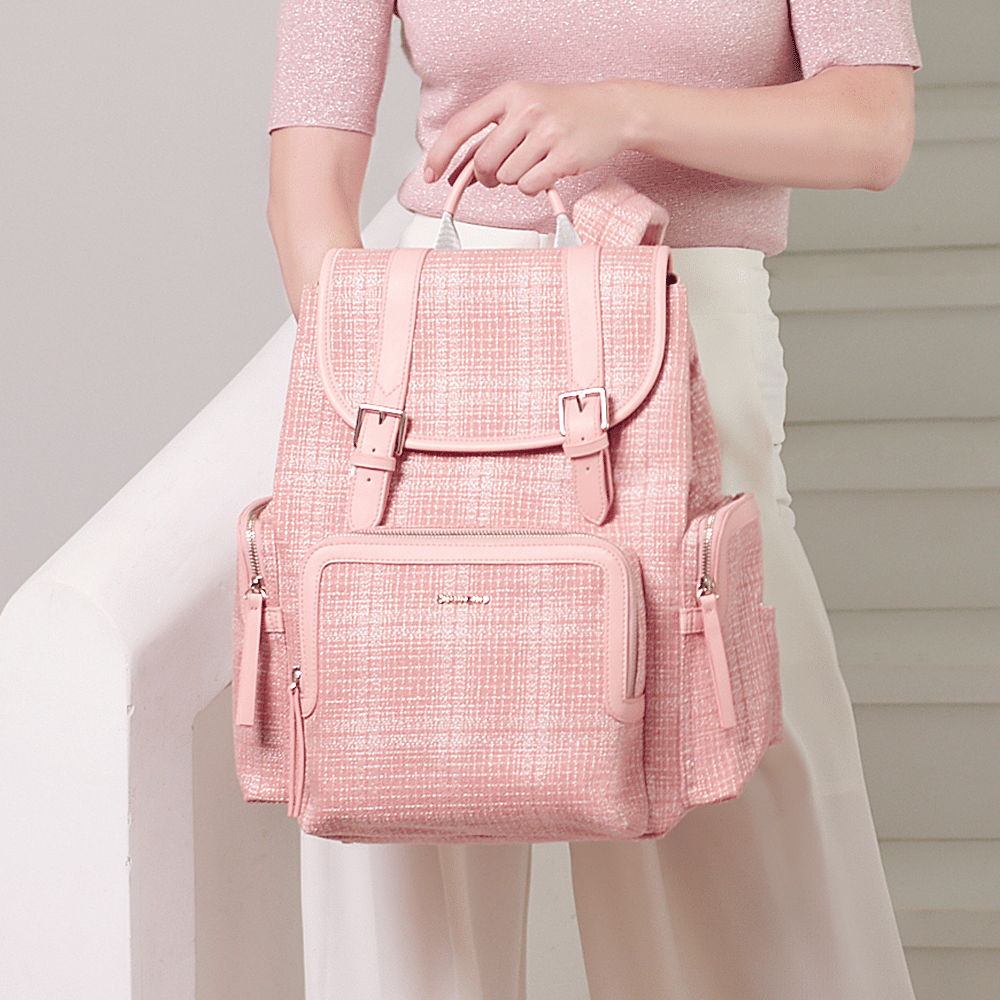 Waterproof Tweed Diaper Bag Backpack for Travel