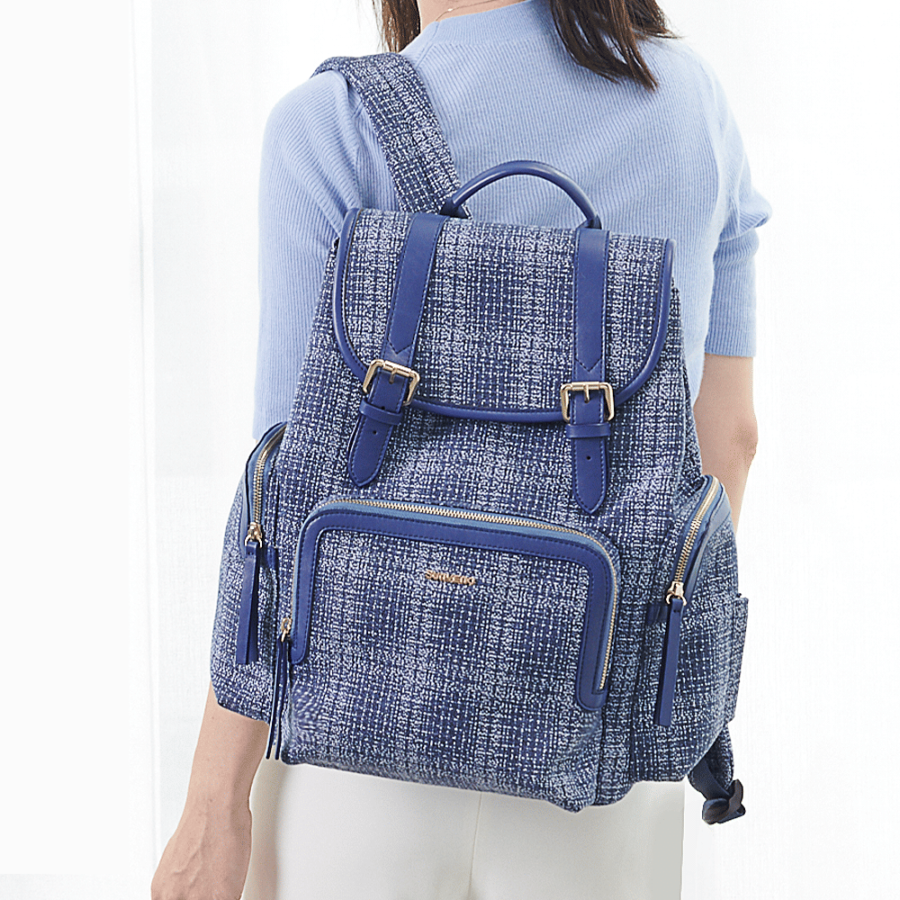 Waterproof Tweed Diaper Bag Backpack for Travel