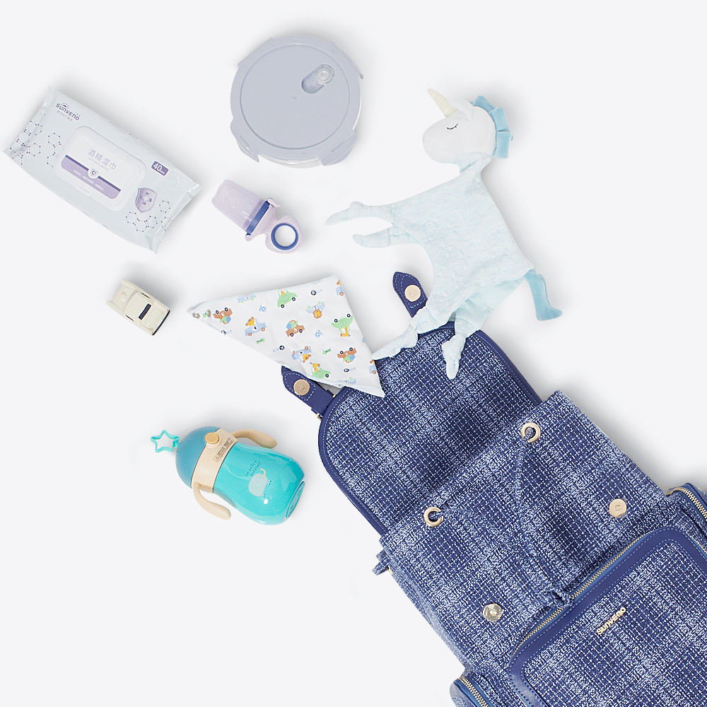 Waterproof Tweed Diaper Bag Backpack for Travel