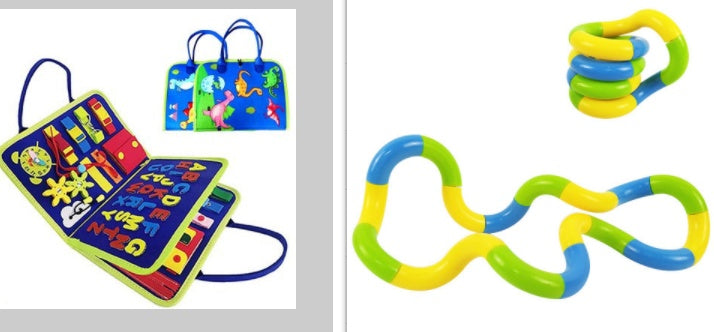 Children's Busy Board Dressing and Buttoning Learning Book Toy
