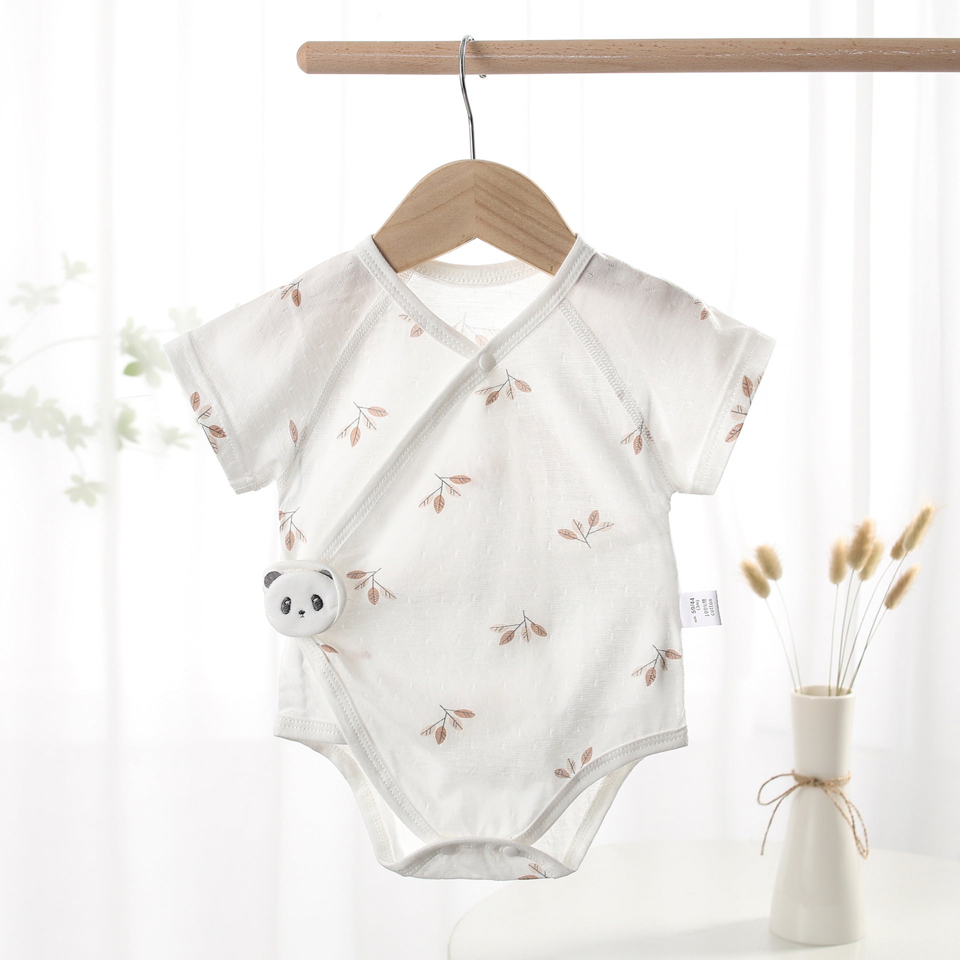 Pure Cotton Newborn Short Sleeve One-Piece Baby Romper