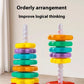 Rainbow Rotary Table Jenga Toy Stacking Game - LittleLullabyLoft