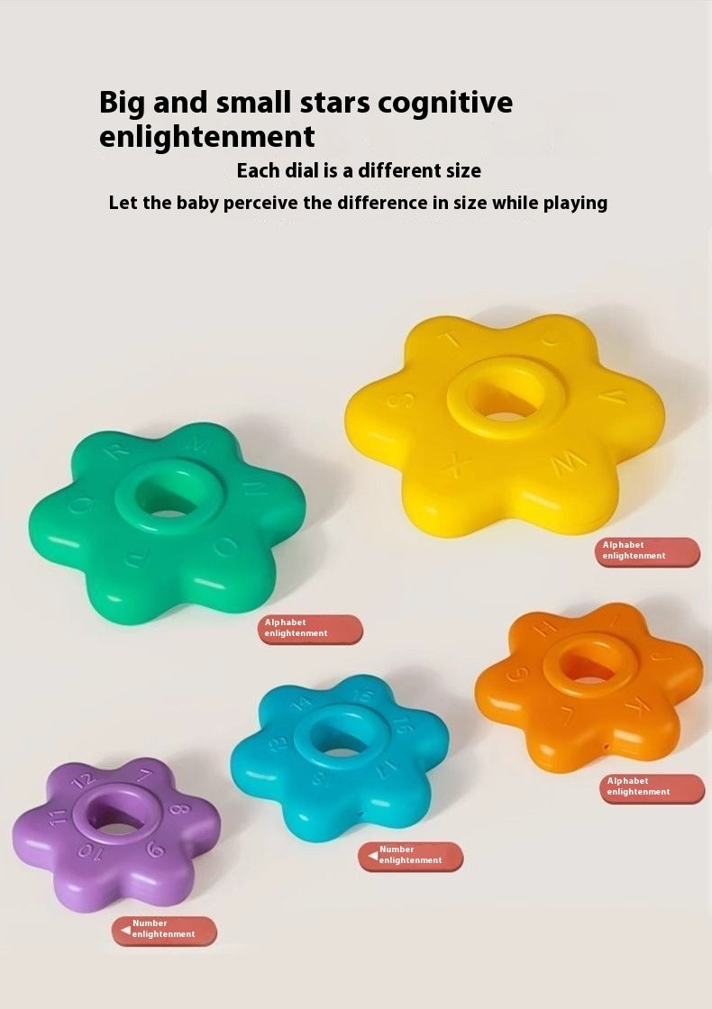 Rainbow Rotary Table Jenga Toy Stacking Game