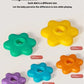Rainbow Rotary Table Jenga Toy Stacking Game - LittleLullabyLoft