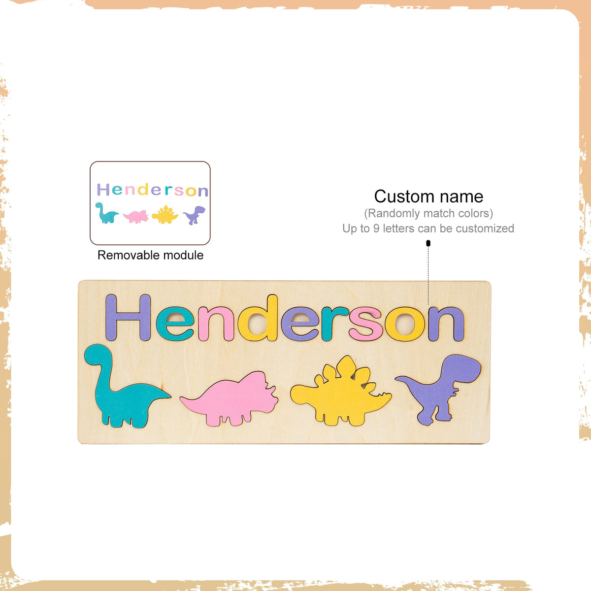 Personalized Baby Name Wooden Puzzle Toy - LittleLullabyLoft