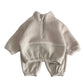 Baby Toddler Lambswool Half-Zip Stand Collar Sweater - LittleLullabyLoft