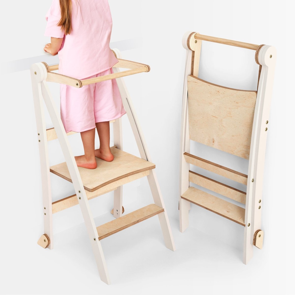 Helper Tower: A Multi-functional Foldable Step Stool for Kids - LittleLullabyLoft