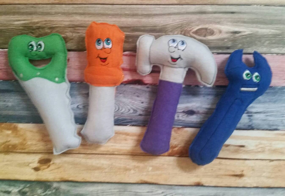 Tool set for kids - Soft tools - play tools - Toddler Toy - learning toy - preschool - plushie - photography prop - present for kids - LittleLullabyLoft