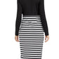Long Sleeve Striped Knit Maternity Dress Round Neck - LittleLullabyLoft
