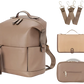 Leather Diaper Bag Backpack Large Capacity Baby Set - LittleLullabyLoft