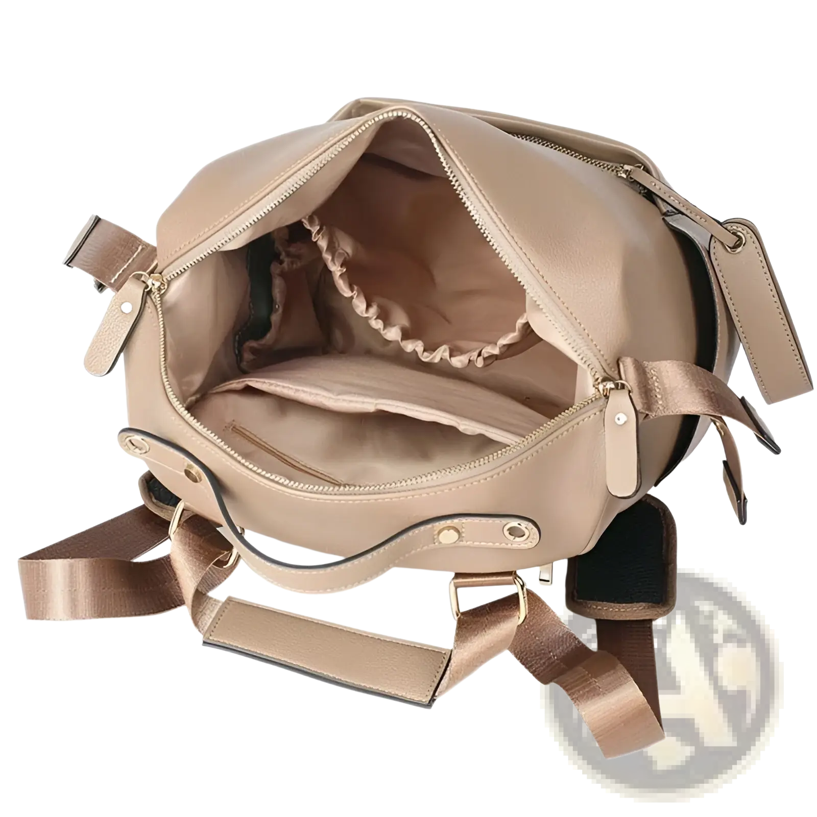 Leather Diaper Bag Backpack Large Capacity Baby Set