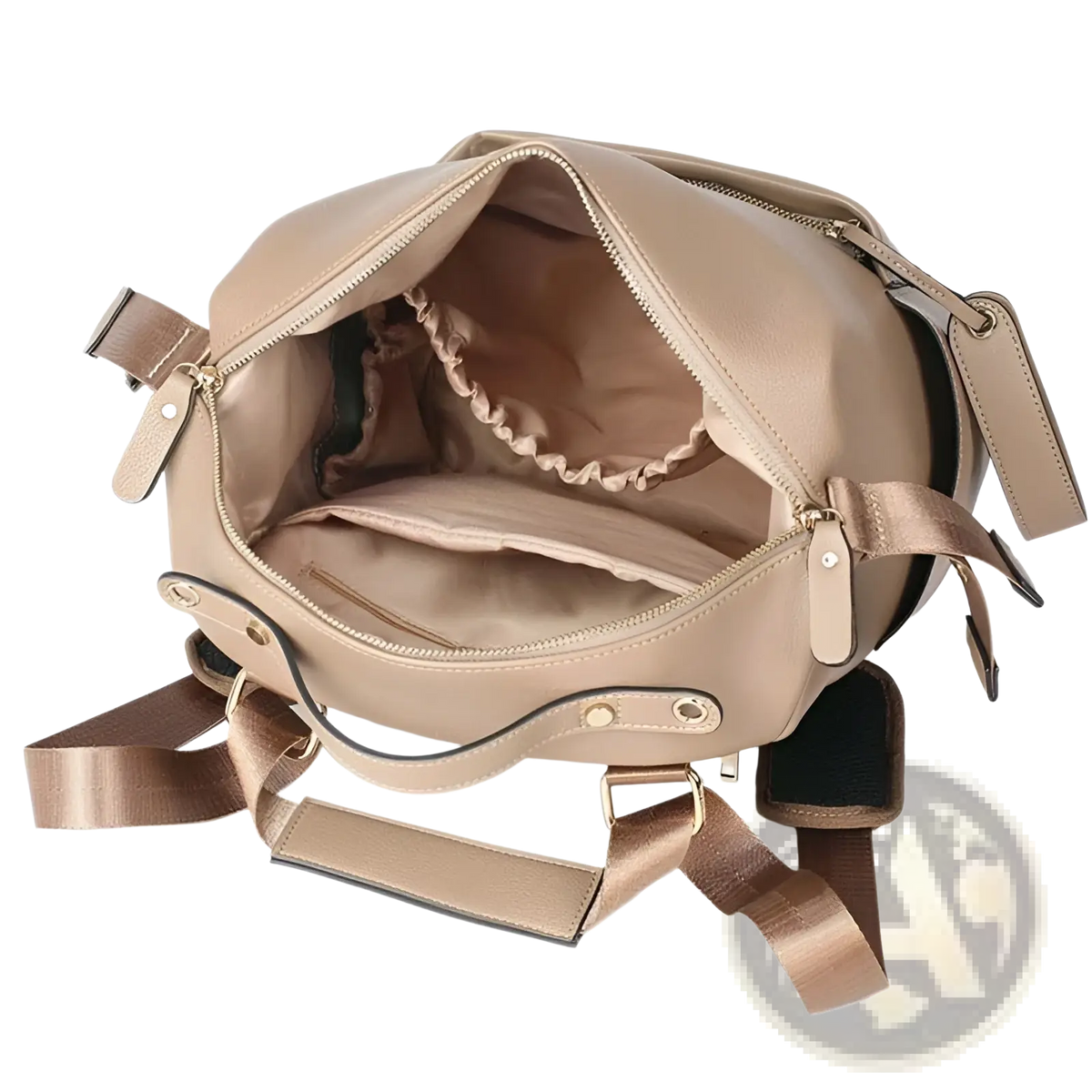 Leather Diaper Bag Backpack Large Capacity Baby Set - LittleLullabyLoft