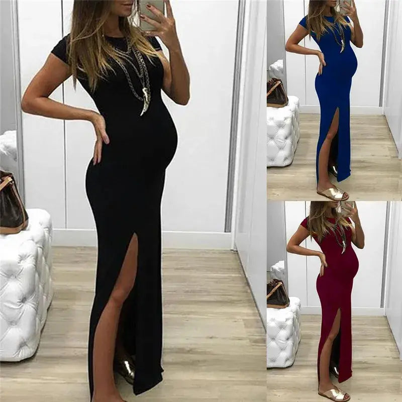 Long Dress Pregnancy Clothes - # WOAA211310001_PRG - LittleLullabyLoft