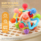 Soft Silicone Baby Rattle & Teething Ball – Manhattan-Style Sensory Toy for Infants (0-12 Months)