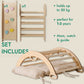 4in1 Montessori Climbing Set: Pikler Triangle, Arch, Slide Board, and Cushion for Toddlers (1–3 Years) - LittleLullabyLoft