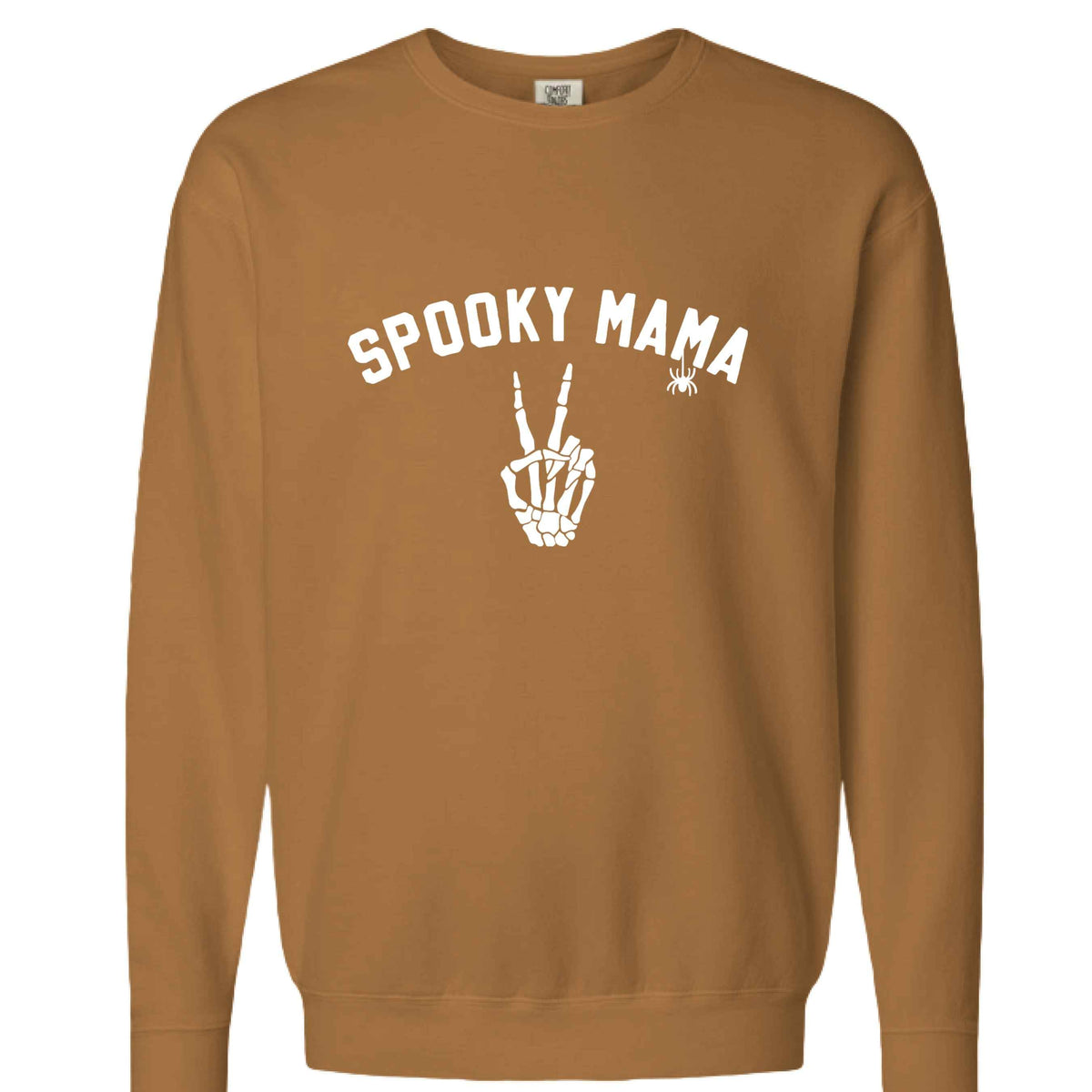 Womens 'Spooky Mama' Comfort Colors Crewneck Sweatshirt